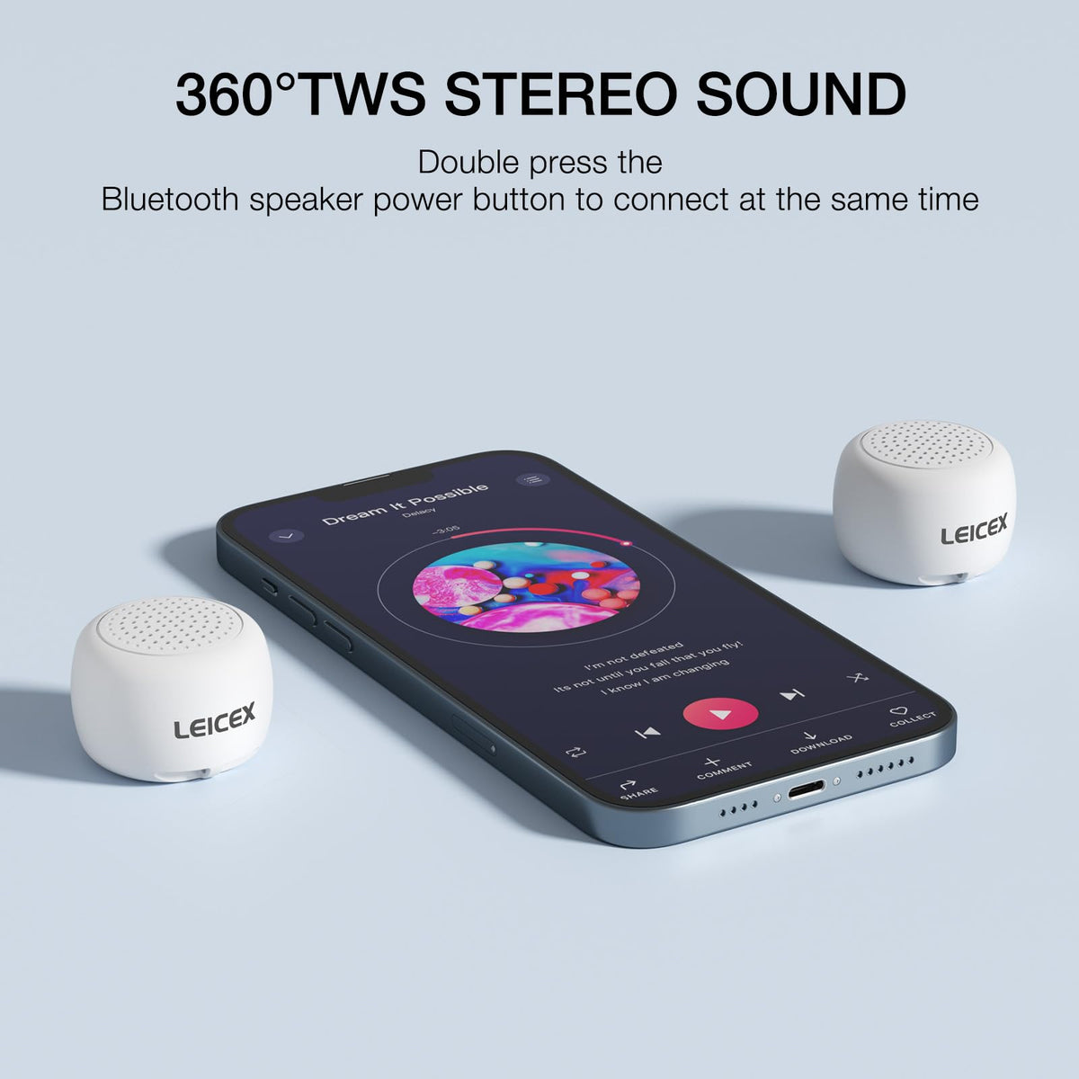 LEICEX mini speaker pocket-size for daily listening on the go