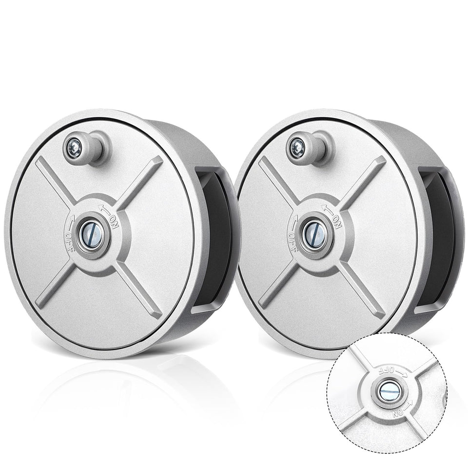 LEIFIDE front view of aluminum reel showing compact, durable design benefit