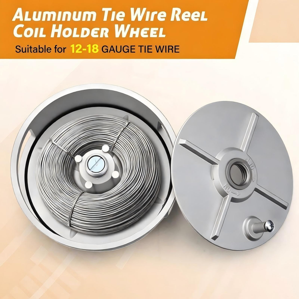 LEIFIDE reel next to tape measure showing 6.25" scale benefit