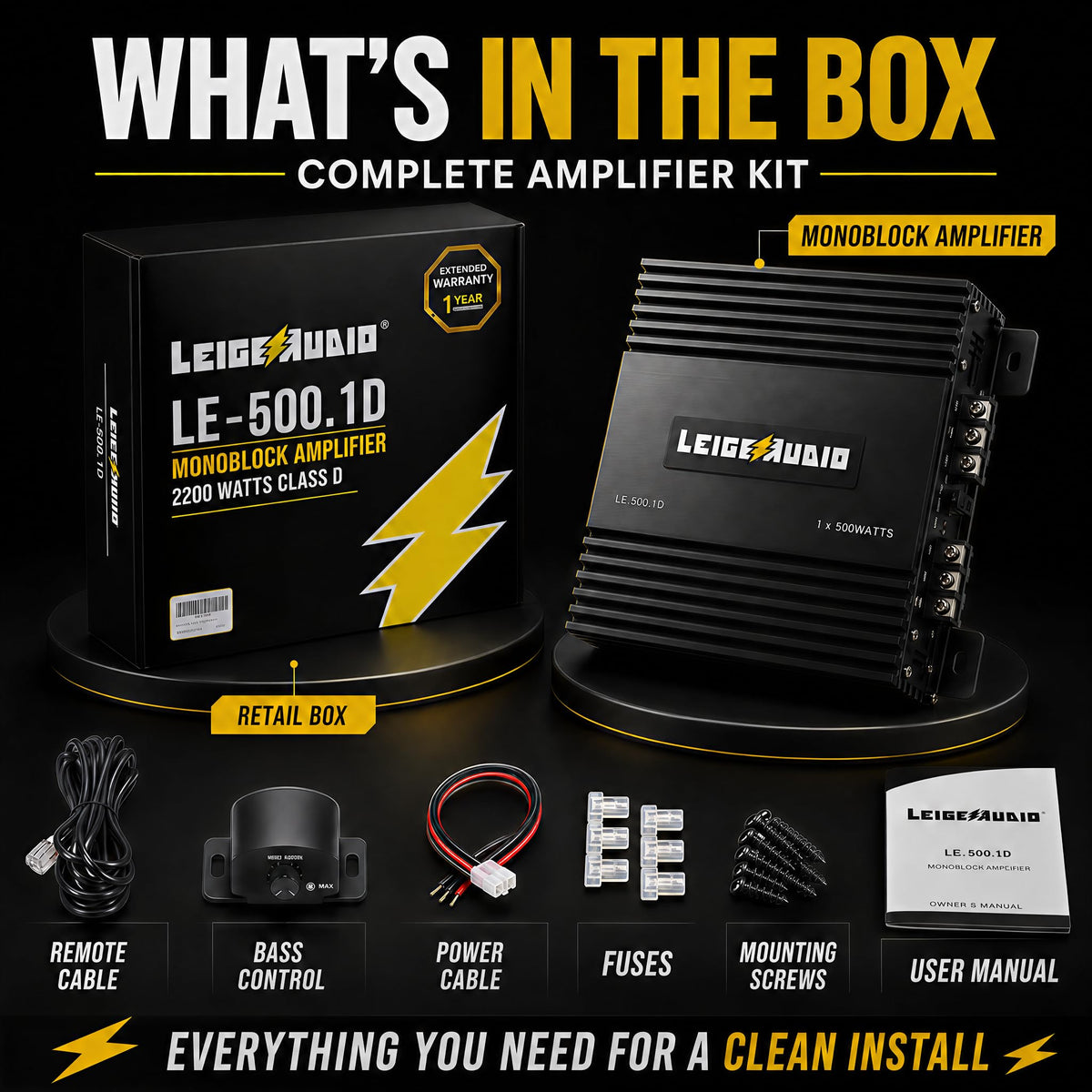 LEIGESAUDIO rear view mounting demonstrates secure installation options.