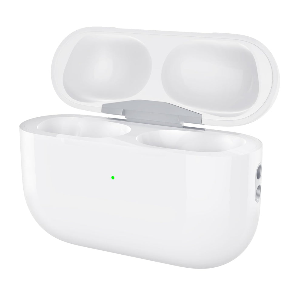 Leingee AirPods Pro charging case front view with built-in 660 mAh battery for on-the-go power.