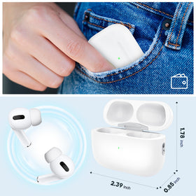 Leingee AirPods Pro charging case paired easily with wireless pad for convenient charging.