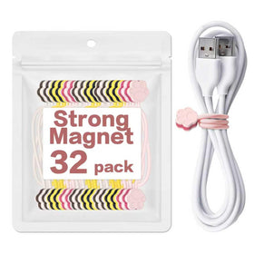 Leinsis dog paw magnetic cable ties set in a colorful bundle for organization