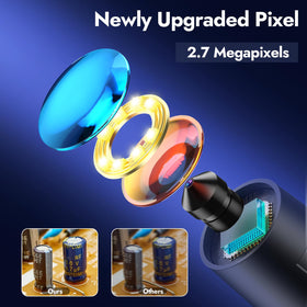 Leipan microscope held in hand to show scale and lightweight portability advantage