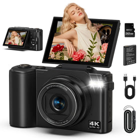 lemecrazy 4K camera shows a compact design for on-the-go photography and easy handling.