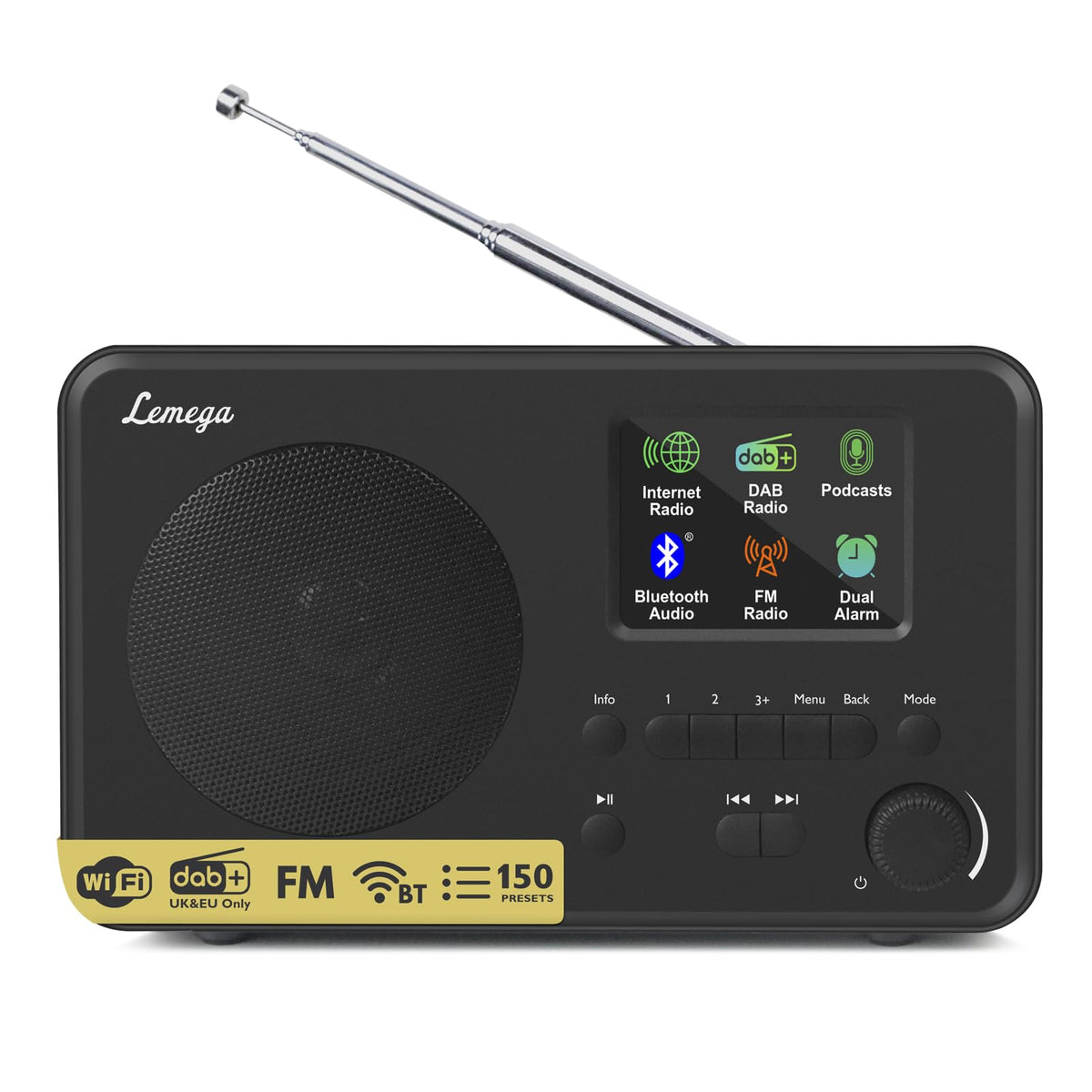 LEMEGA IR1S front view with colour display for quick access to stations