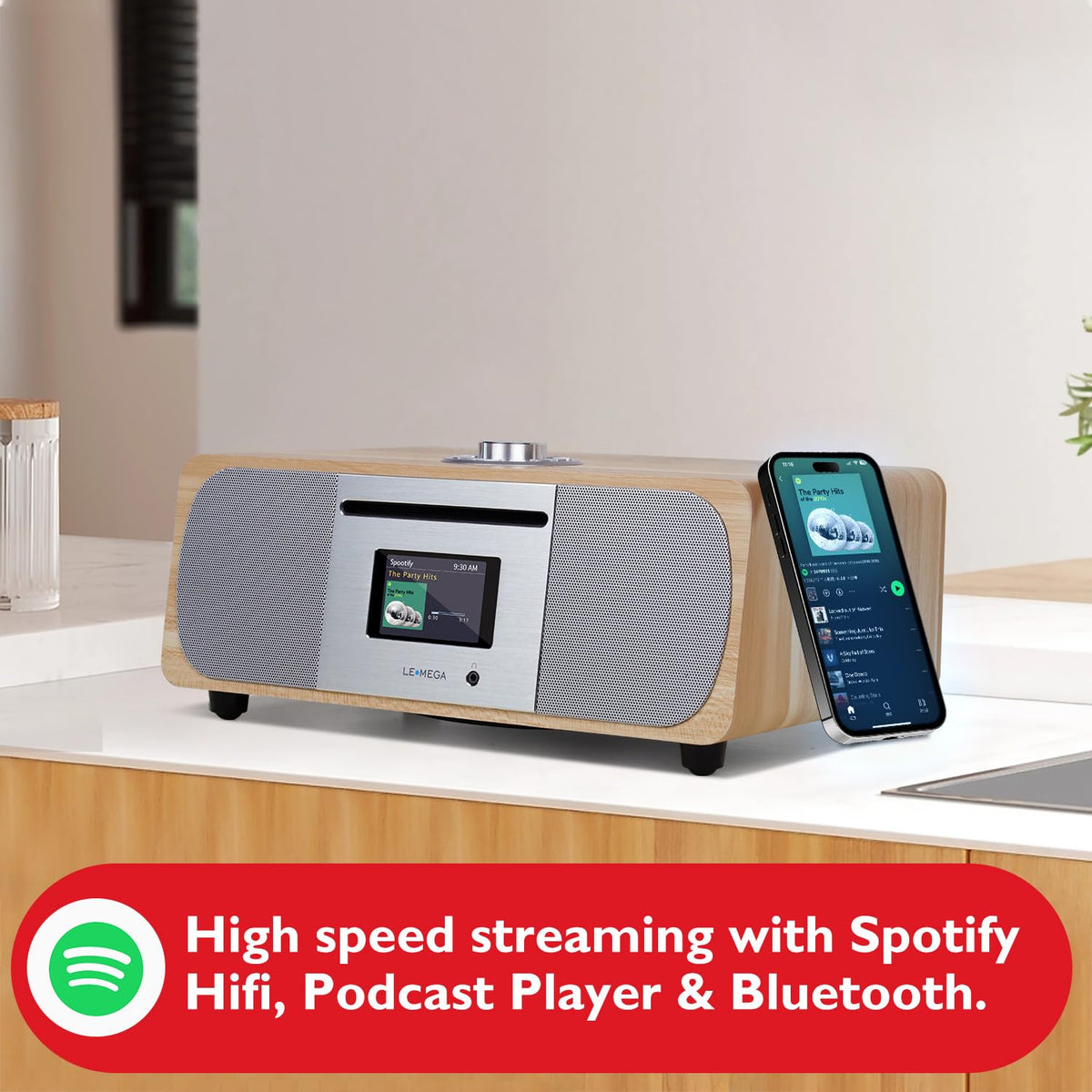 Lemega M5P internet radio interface over Wi-Fi for global stations.