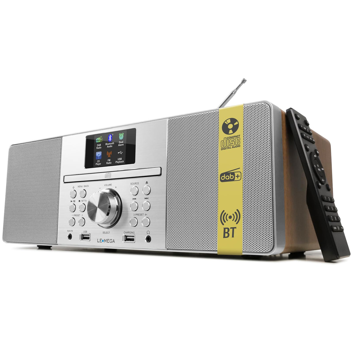 LEMEGA MSY1+ front view showing compact CD player for easy home listening
