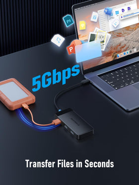 Lemorele docking station delivers 100W PD charging for quick power top-ups.