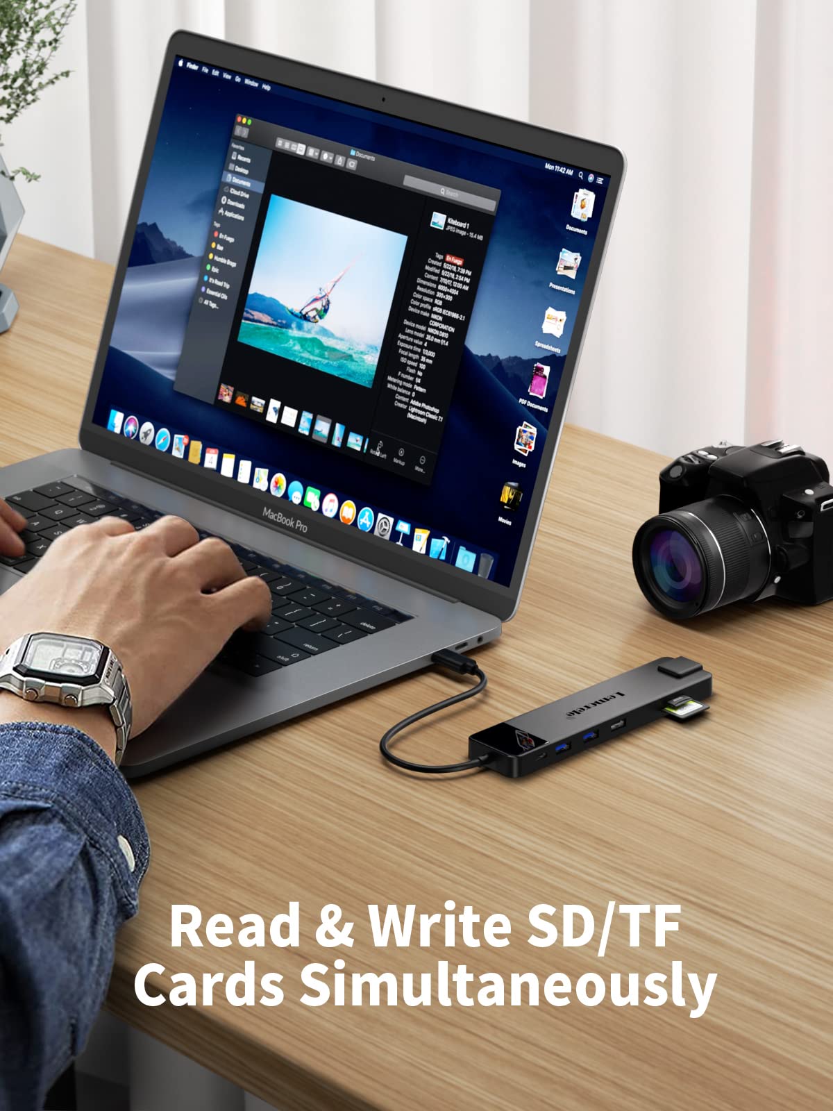 Lemorele closeup of HDMI and RJ45 delivering reliable 4K and gigabit speeds
