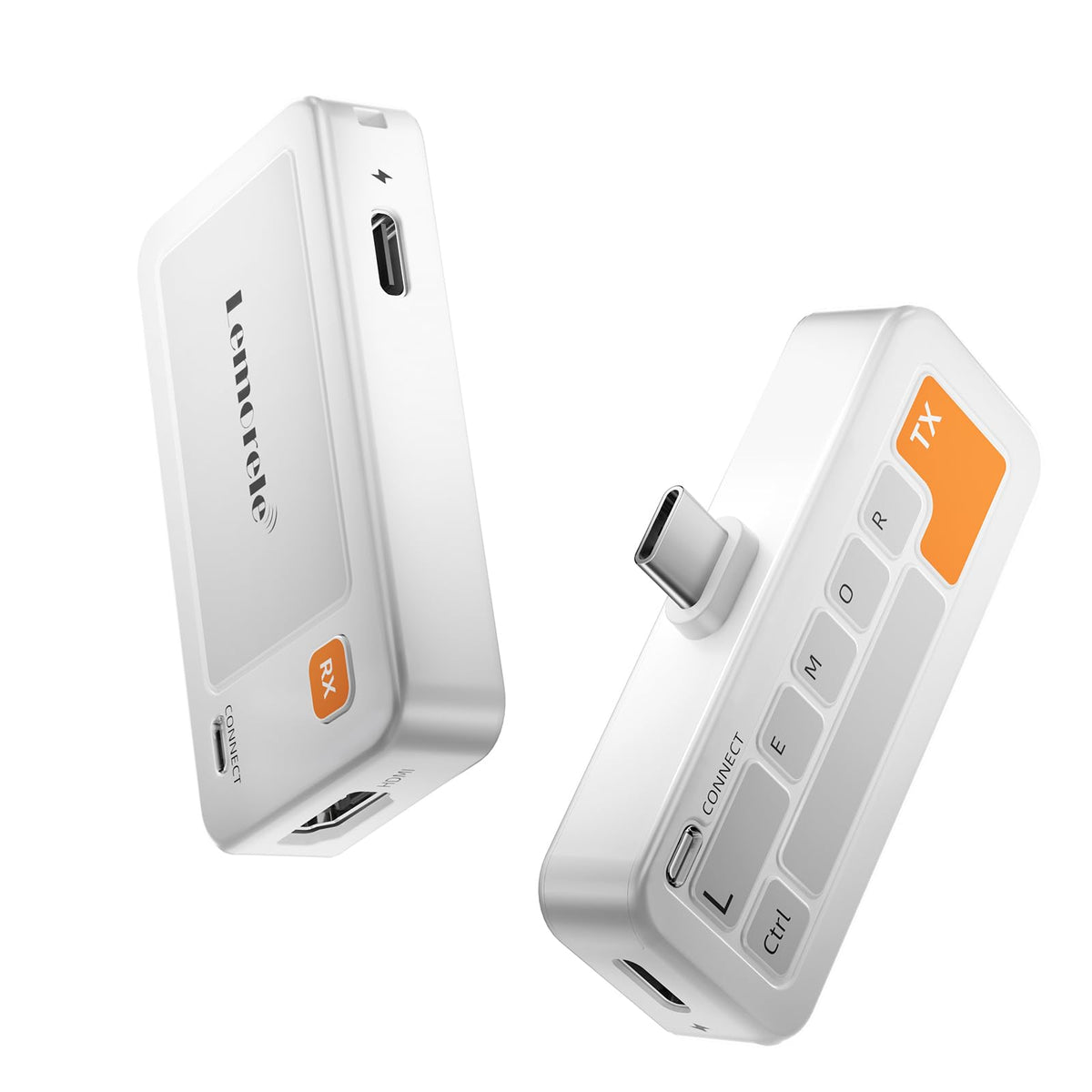 Lemorele front view of transmitter and receiver showing compact portability and quick setup
