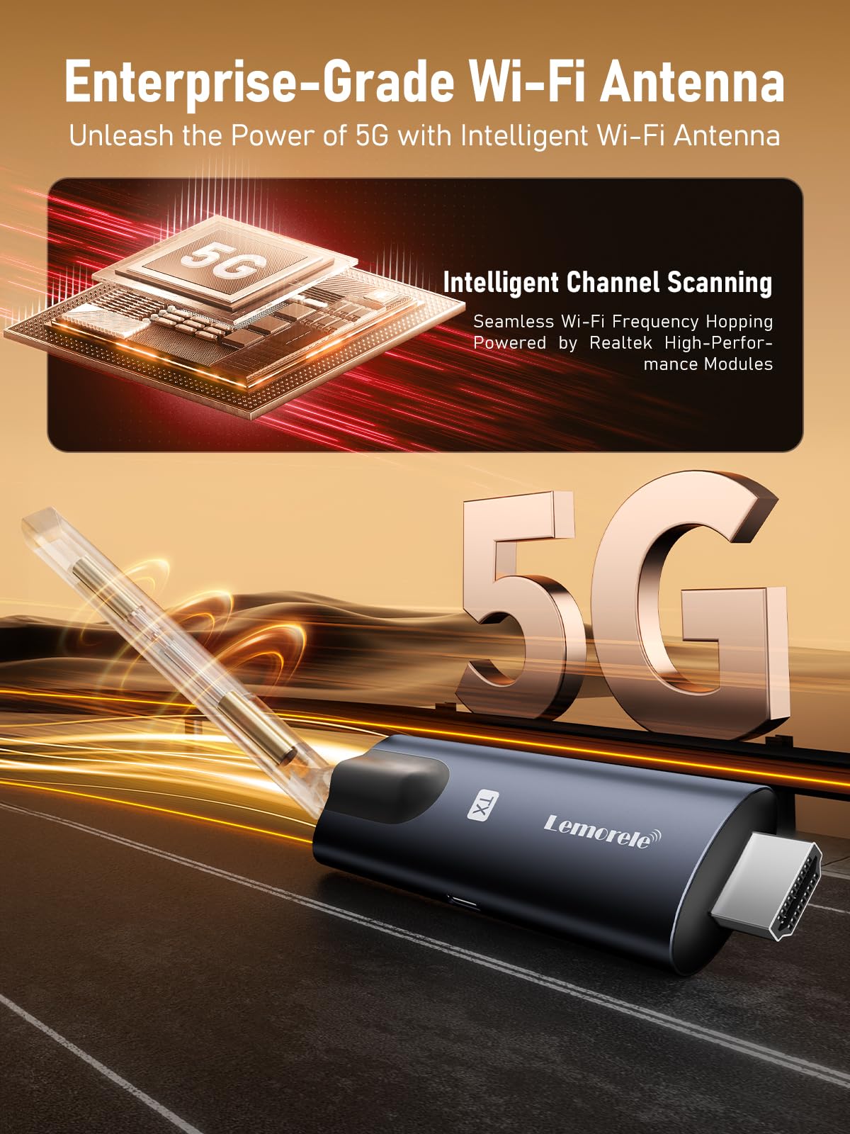 Lemorele universal HDMI compatibility with laptops, cameras, and set-top boxes.