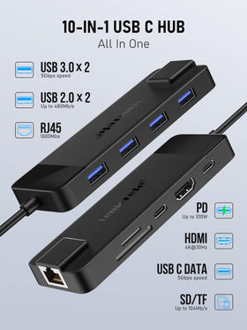 Lemorele USB C Docking with Gigabit Ethernet for fast, stable network connection