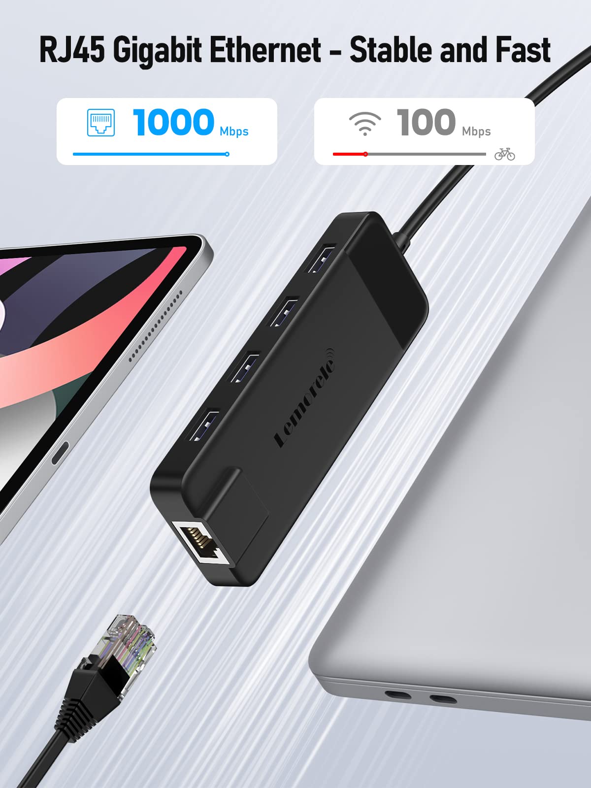 Lemorele USB C Docking SD TF reader for quick media transfers