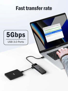 Lemorele compact design USB-C hub on a clean desk