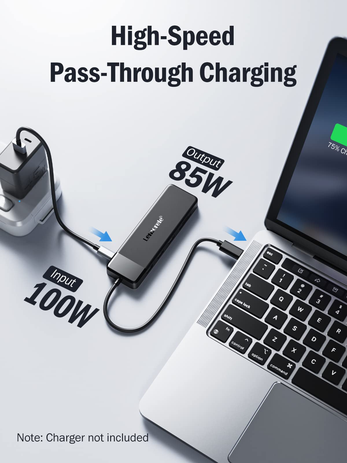 Lemorele USB-C Docking Station 3.5mm audio for private listening