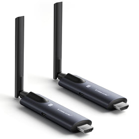Lemorele wireless HDMI transmitter with aluminum body for durable heat dissipation.