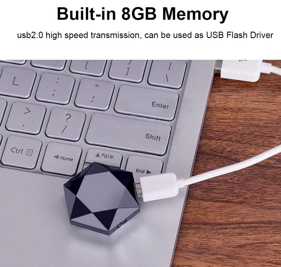 LemoVoz 8GB Memory Audio Recorder — ample storage for long sessions