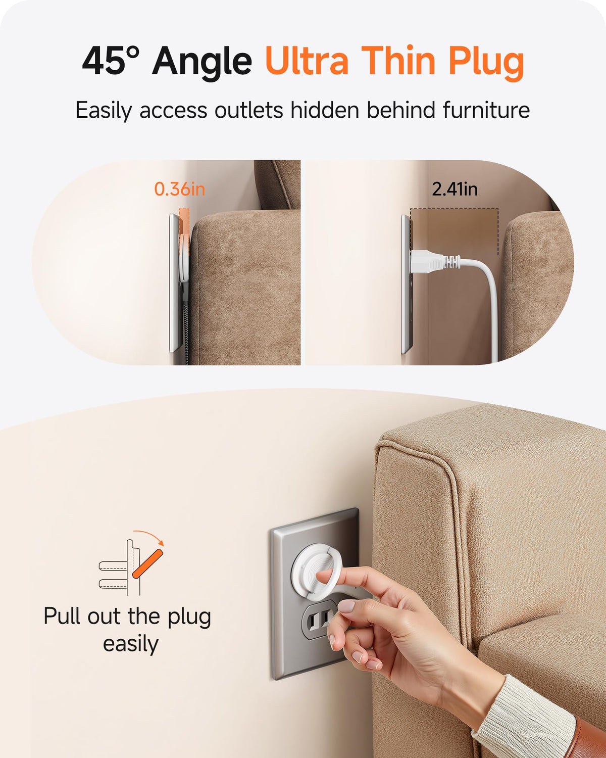 LENCENT braided 6ft cord displayed to reach distant devices and reduce tangles