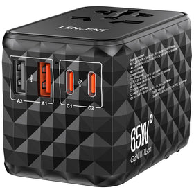LENCENT front view of adapter packaging showing features and compatibility benefits