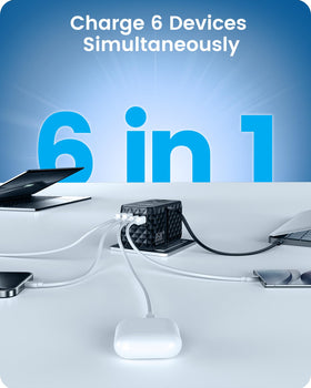 LENCENT gan-iii powered adapter with smart protections safeguarding devices during travel.