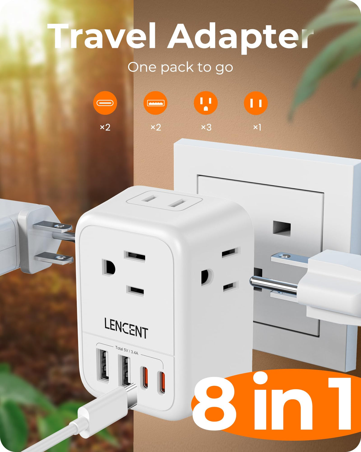 LENCENT lightweight two-pack ideal for shared luggage and hotels.