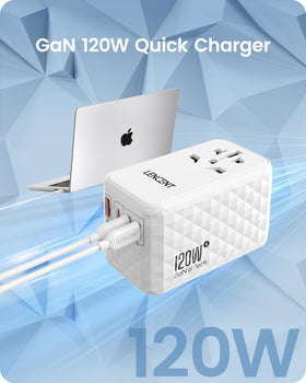 LENCENT 120W USB-C port in action powers phones quickly.