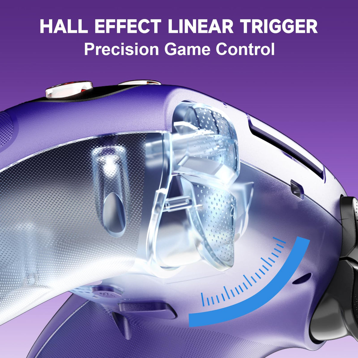 LENISUOLE closeup of touchpad and face buttons for accurate input and comfort