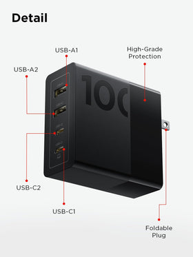 Lenovo 100W powering phone and earbuds simultaneously for efficient multi-charge