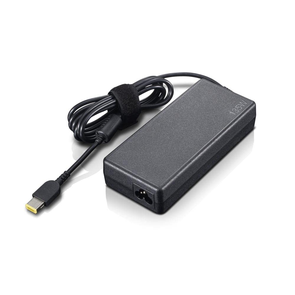 Lenovo 135W slim-tip AC adapter in black for portable charging