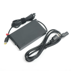 Lenovo 230W adapter front view showing compact design and robust build benefit