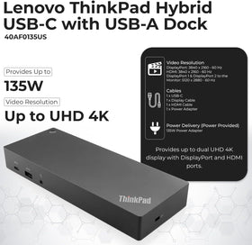 Lenovo 40AF0135US with HDMI and DisplayPort for crisp external displays.