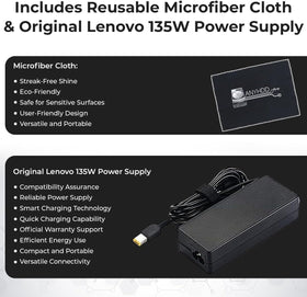 Lenovo 40AF0135US includes USB-C, HDMI, and DisplayPort cables for quick setup.