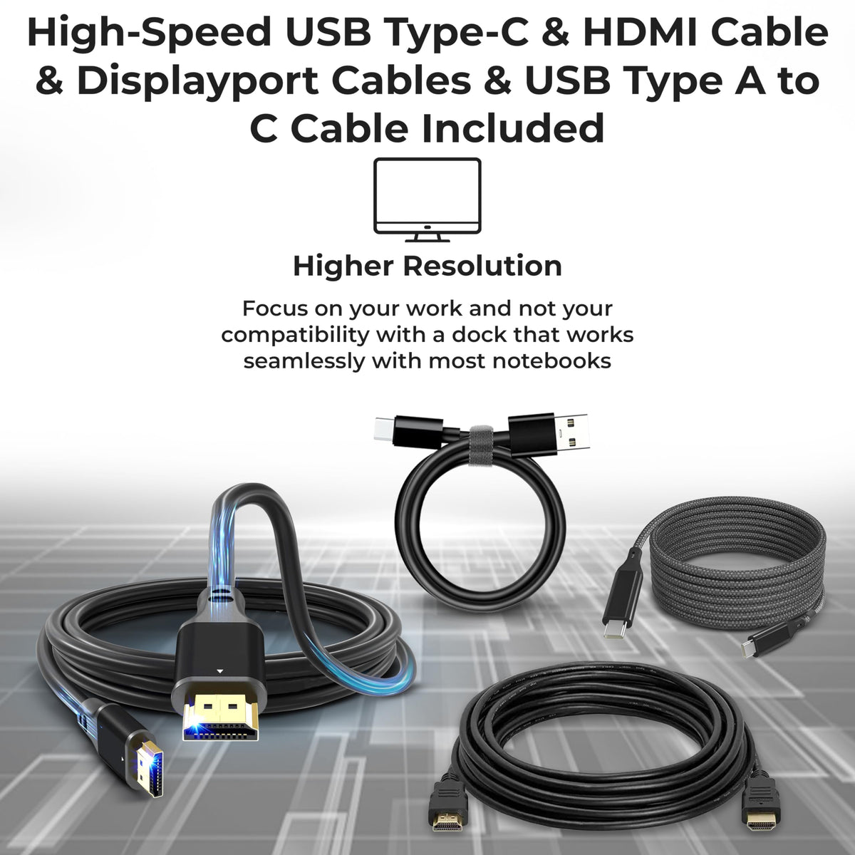 Lenovo 40AF0135US abundant USB ports for peripherals and accessories.