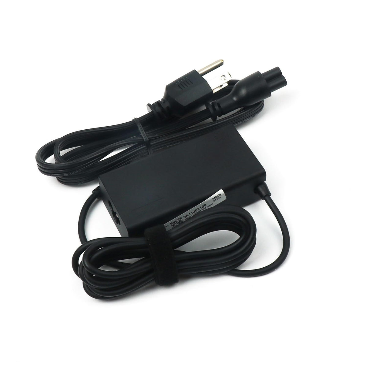 Lenovo adapter side label with model number and safety markings for trust