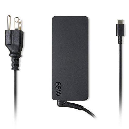 Lenovo 65W USB-C adapter side view highlighting compact design