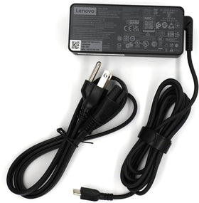 Lenovo 65W USB-C adapter powering ThinkPad X1 series devices with reliable speed