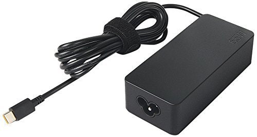 65W USB-C charger demonstrating compatibility with ThinkPad Yoga Flex Miix.