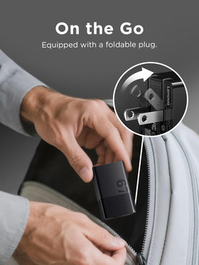 Lenovo 67W close-up of two USB-C and one USB-A ports for versatile device charging