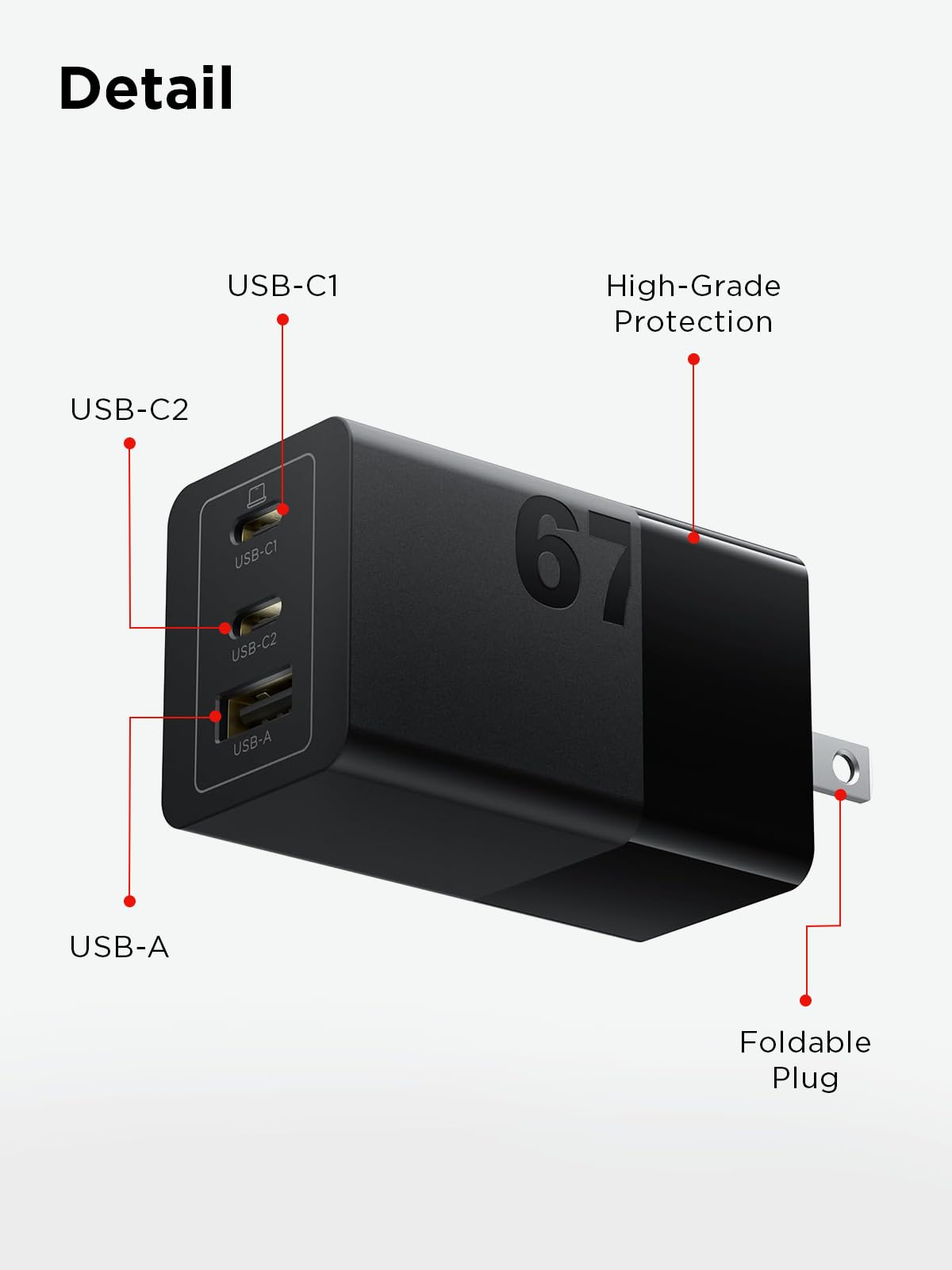 Lenovo 67W tucked into travel bag demonstrating portability and space saving