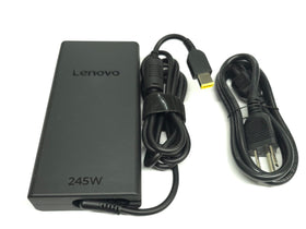 Lenovo ADL245SDC3A 245W AC adapter front view for reliable gaming laptop charging