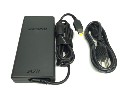 Lenovo ADL245SDC3A 245W AC adapter front view for reliable gaming laptop charging