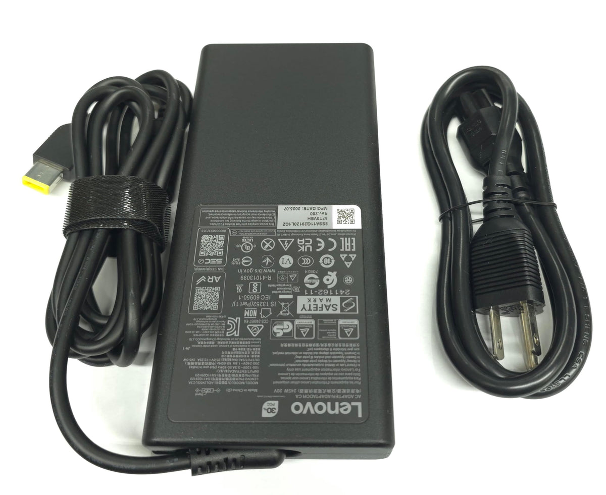 Lenovo ADL245SLC3A 245W adapter shown with slim tip for Legion 5 15IRX10
