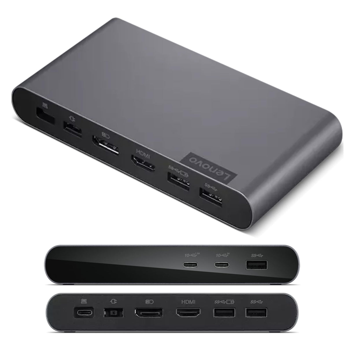 Lenovo docking station universal setup showing seamless USB-C connectivity across devices.