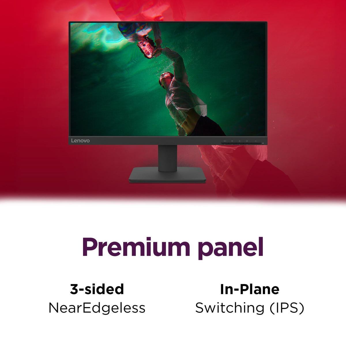 Lenovo L22-4e reduces blue light for comfortable viewing
