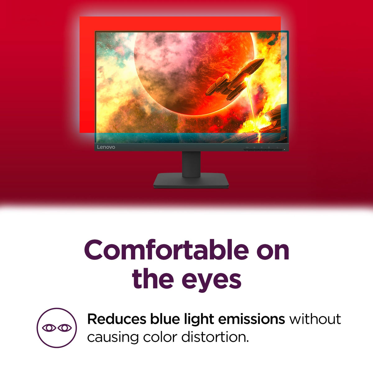 Lenovo L22-4e tilt stand enables ergonomic viewing angles
