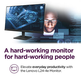 Lenovo L24-4e 100 Hz refresh for smoother scrolling and multitasking.