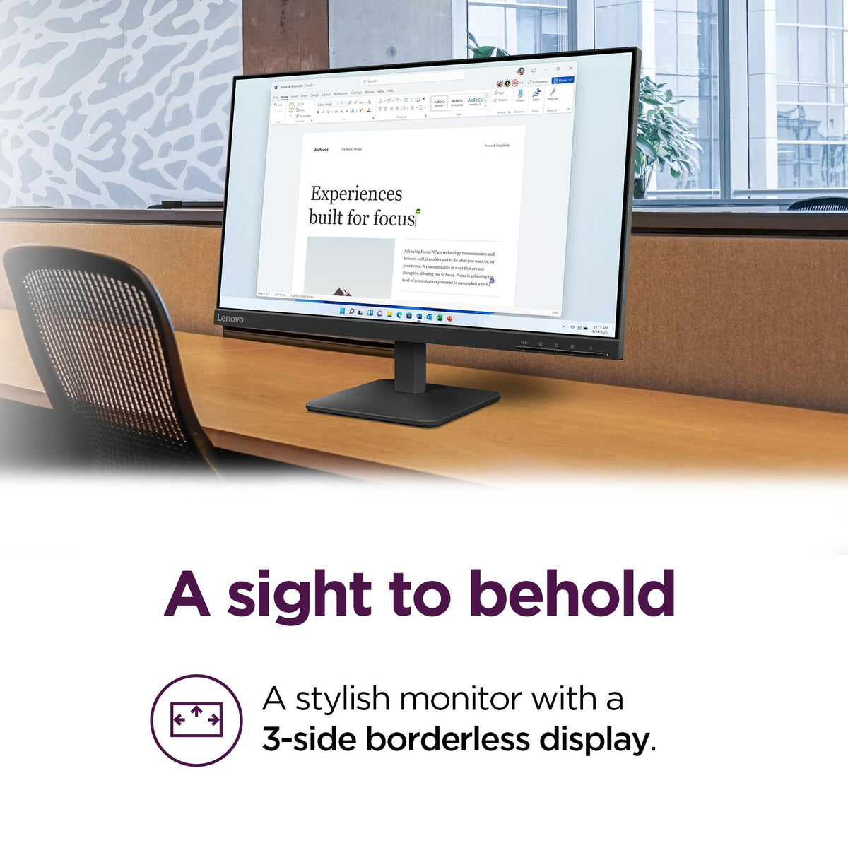 Lenovo L24-4e 4 ms MPRT reduces blur during fast tasks.