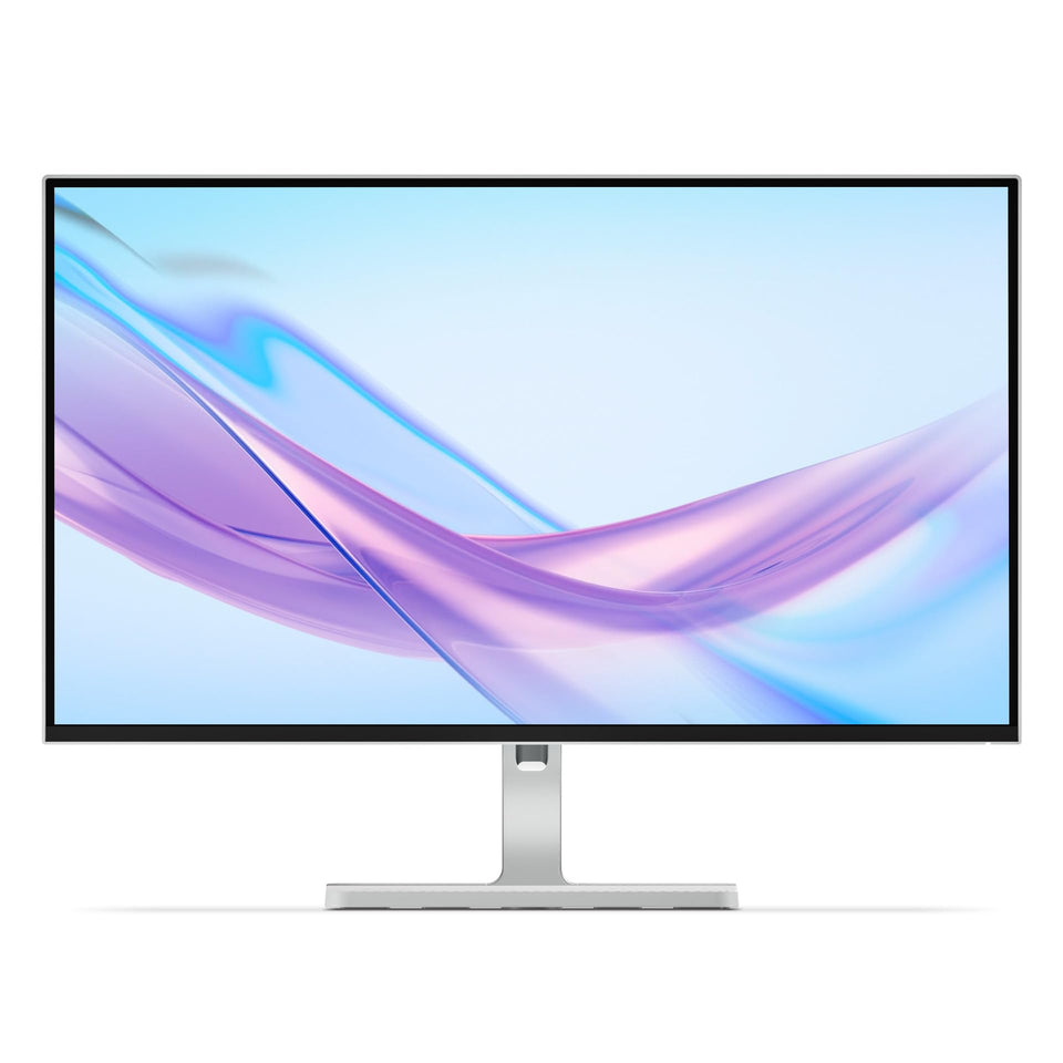 Lenovo L27q-4a bezel closeup shows ultra-thin edges for expansive viewing.