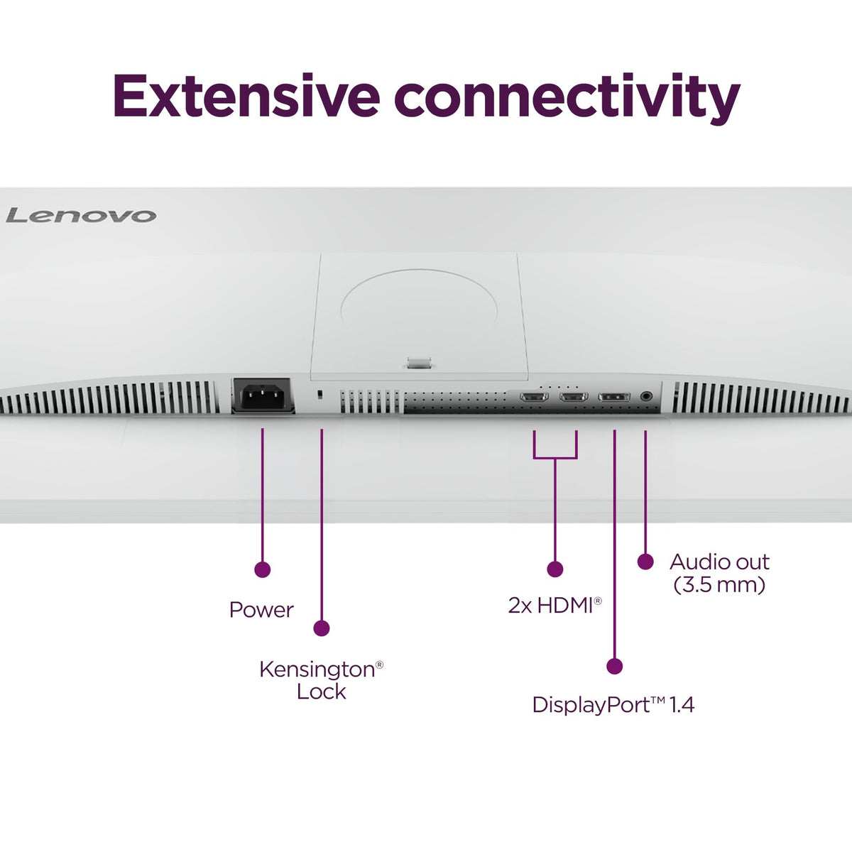 Lenovo L27q-4a office desk setup promotes a clean, focused workspace.